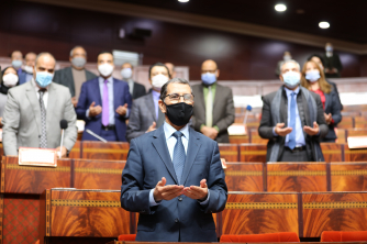رئيس الحكومة، الدكتور سعد الدين العثماني، يترحم على محمد الوفا برلماني ووزير سابق، في بداية الجلسة الشهرية المتعلقة بالسياسة العامة لمجلس النواب 