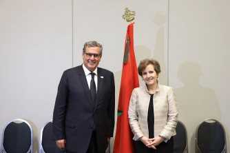رئيس الحكومة ‎بمعية‎ ‎السيدة نادية ‏فتاح، وزيرة الاقتصاد والمالية‎ يعقد مباحثات ثنائية مع السيدة أليس أولبرايت، رئيسة هيئة "تحدي ‏الألفية