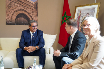 Head of Government, Aziz Akhannouch, held talks with the Executive Vice-President of the European Commission, Valdis Dombrovskis, in the presence of the European Commissioner for Economy, Paolo Gentiloni