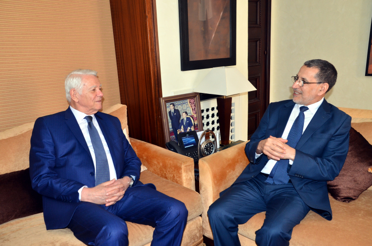 Saâd Eddine El Othmani s’entretient avec le ministre roumain des Affaires étrangères, Teodor Melescanu.jpg
