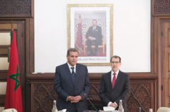 Transfer ceremony between Mr. Aziz Akhannouch, appointed Head of Government by His Majesty King Mohammed VI, and his predecessor, Saad Eddine El Otmani